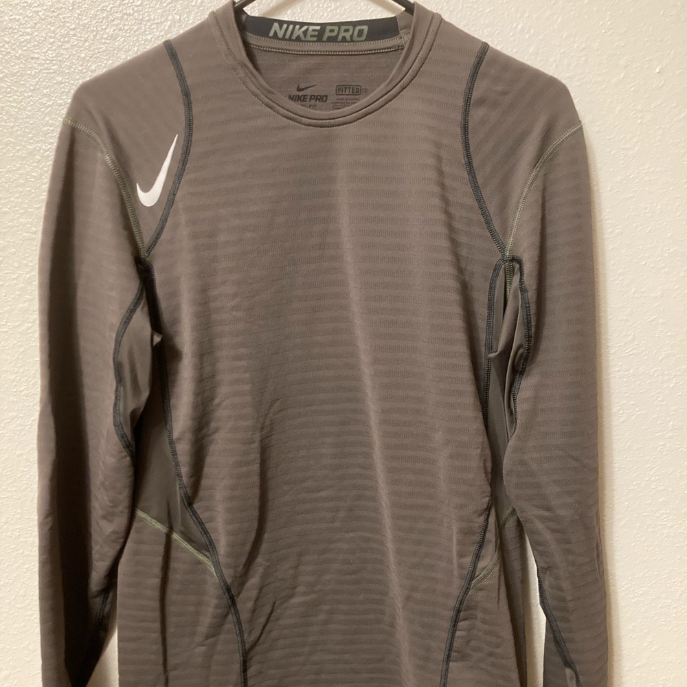 Nike Pro Green Long Sleeve M
